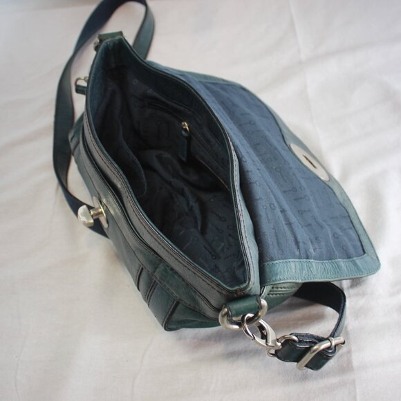 Teal leather Fossil bag - Picture 4 of 4